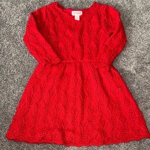 Girls Cat & Jack Red Sparkle Knit Dress | Size 3T | Bundle & Save | 5 for $25